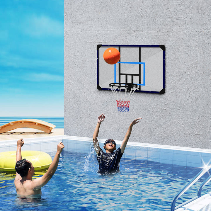 Basketballkurv, universal vægbeslag, rivefast net, ramme i rustfrit stål, 113 x 61 x 73 cm