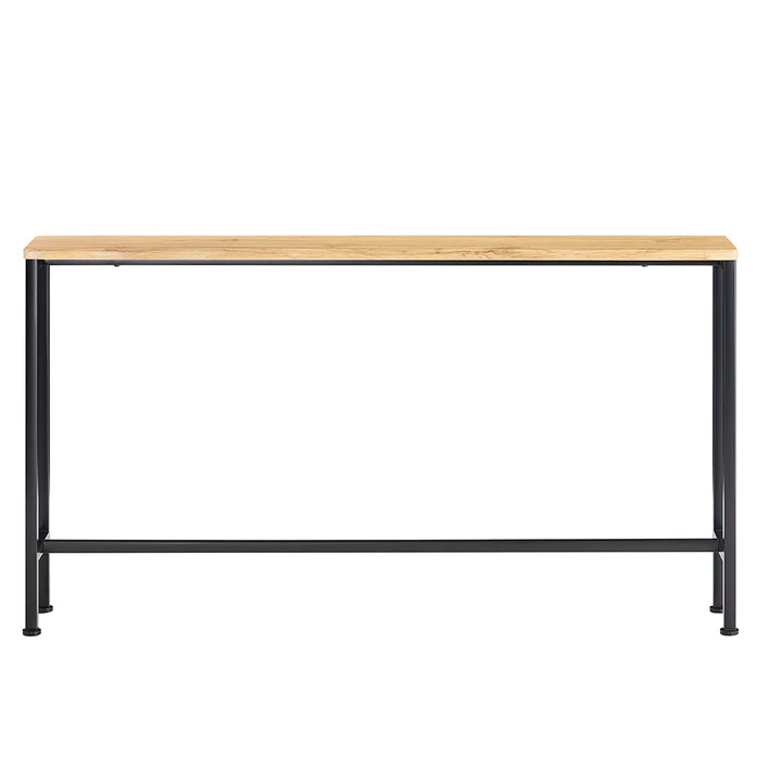 Pladsbesparende konsolbord i industrielt look, L120xB20xH65cm, naturfarvet