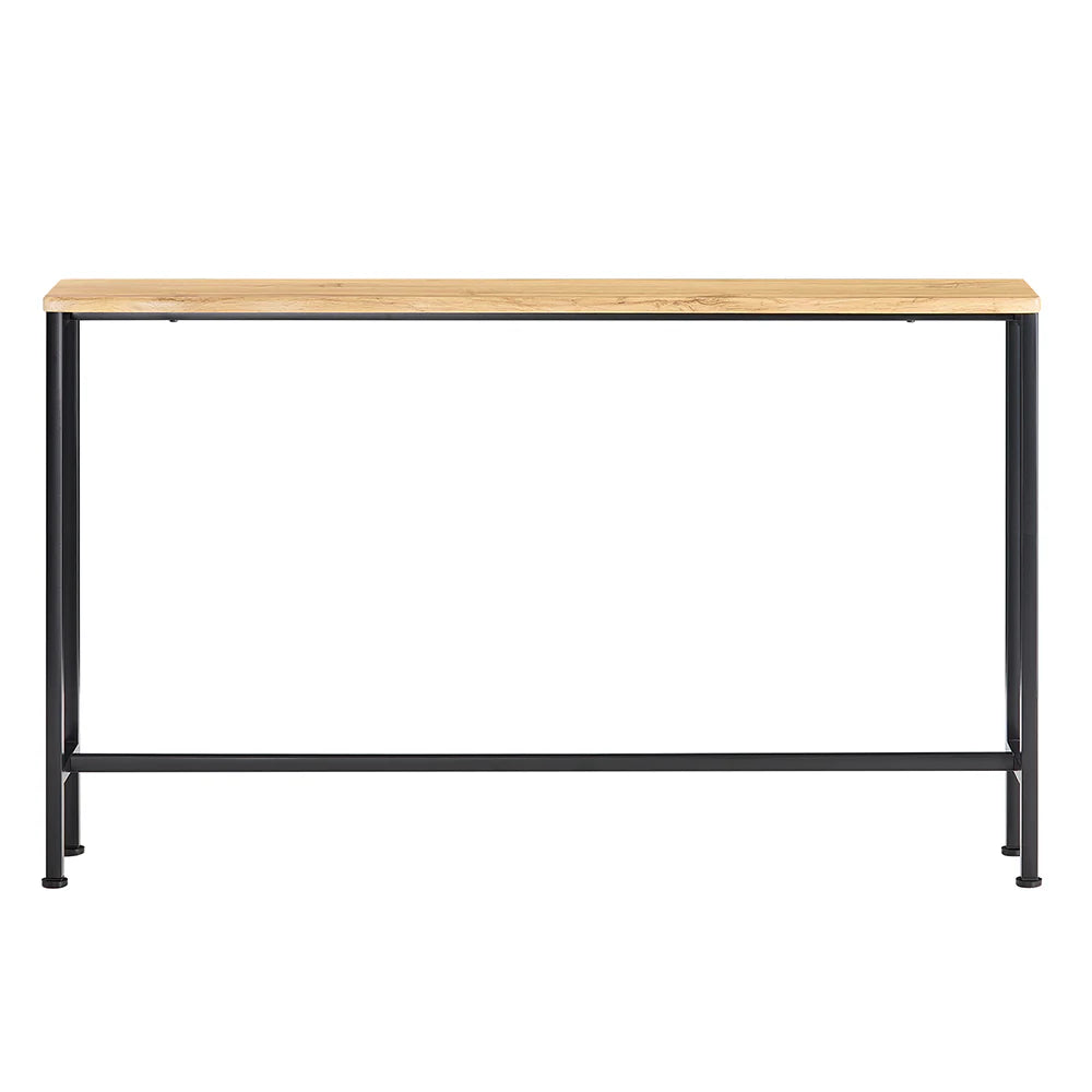 Stilfuldt og pladsbesparende konsolbord, 120x20x81 cm, naturfarvet