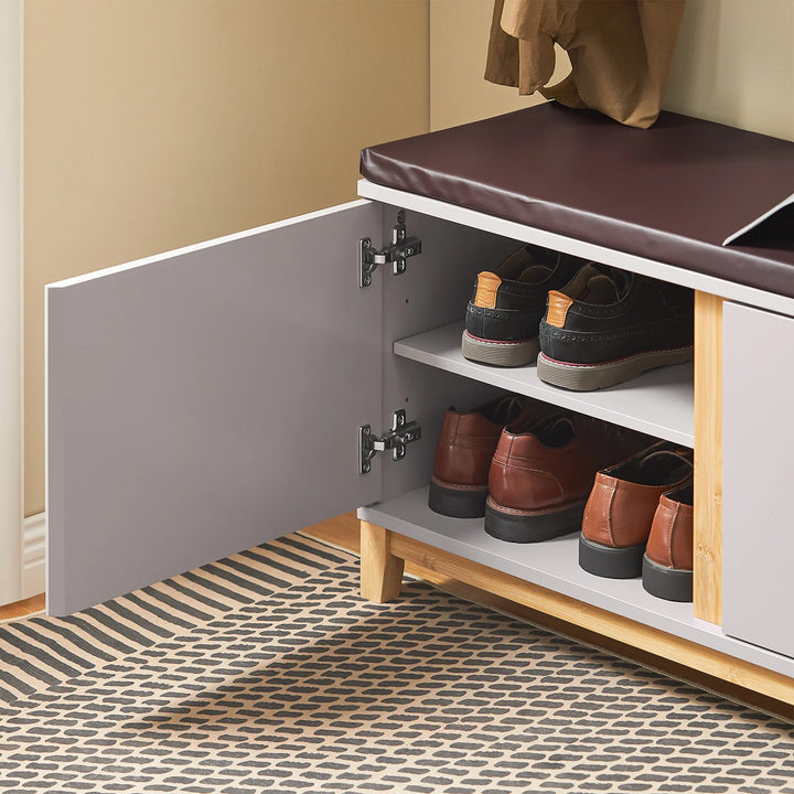 Entrébænk / skobænk med 2 døre, 90x34x47 cm