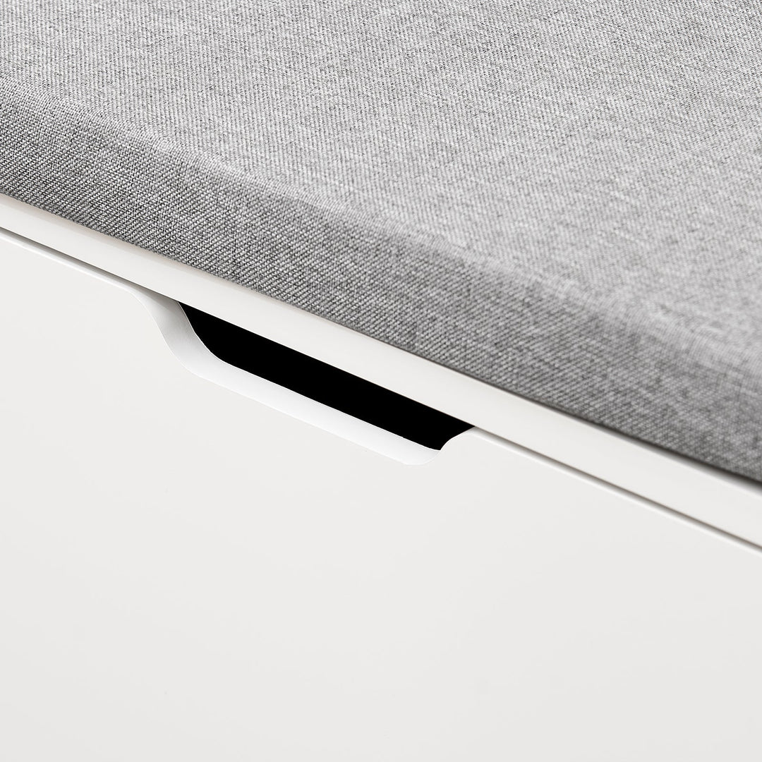 Skobænk med sæde og skoskab – perfekt til entréen, 105 x 52 x 24 cm, hvid