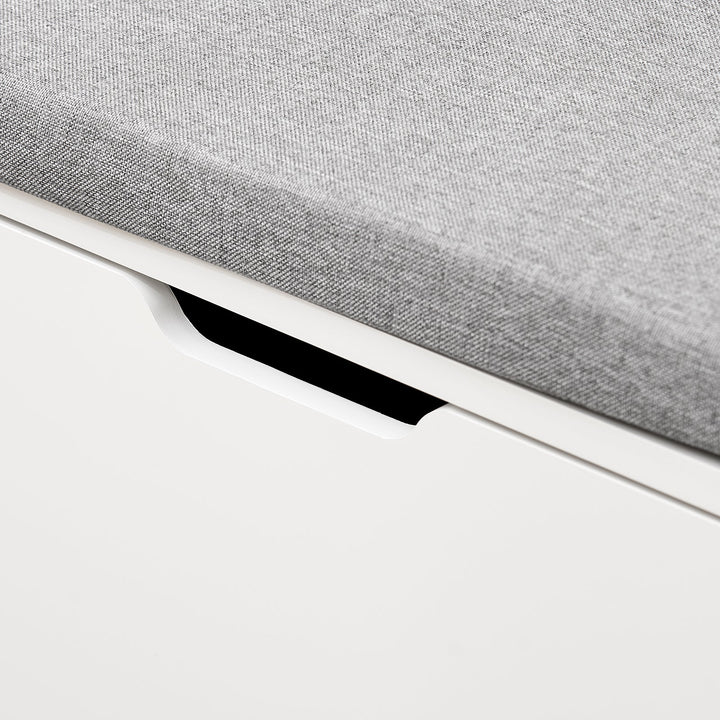 Skobænk med sæde og skoskab – perfekt til entréen, 105 x 52 x 24 cm, hvid