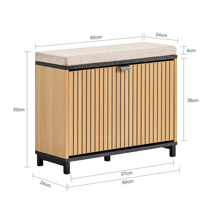 Gør din entré stilfuld og organiseret med en elegant skobænk, D24xB60 cm