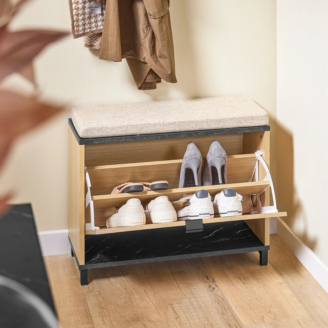 Gør din entré stilfuld og organiseret med en elegant skobænk, D24xB60 cm