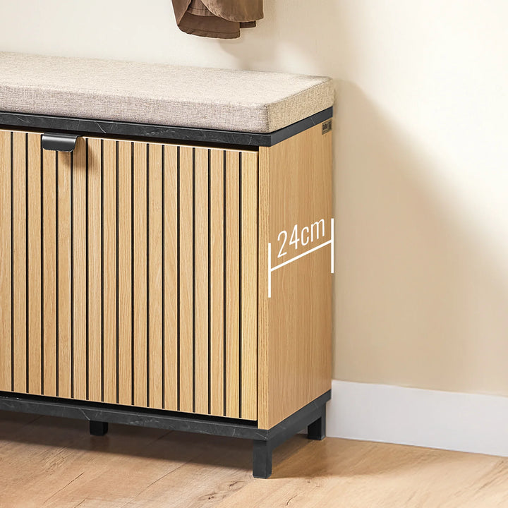 Gør din entré stilfuld og organiseret med en elegant skobænk, D24xB60 cm