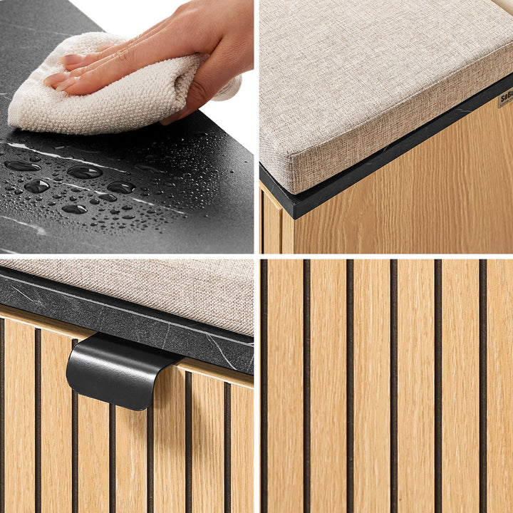 Gør din entré stilfuld og organiseret med en elegant skobænk, D24xB60 cm