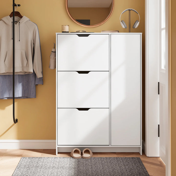 Ekstra smalt skoskab, kun 24,1 cm dybt, nordisk design
