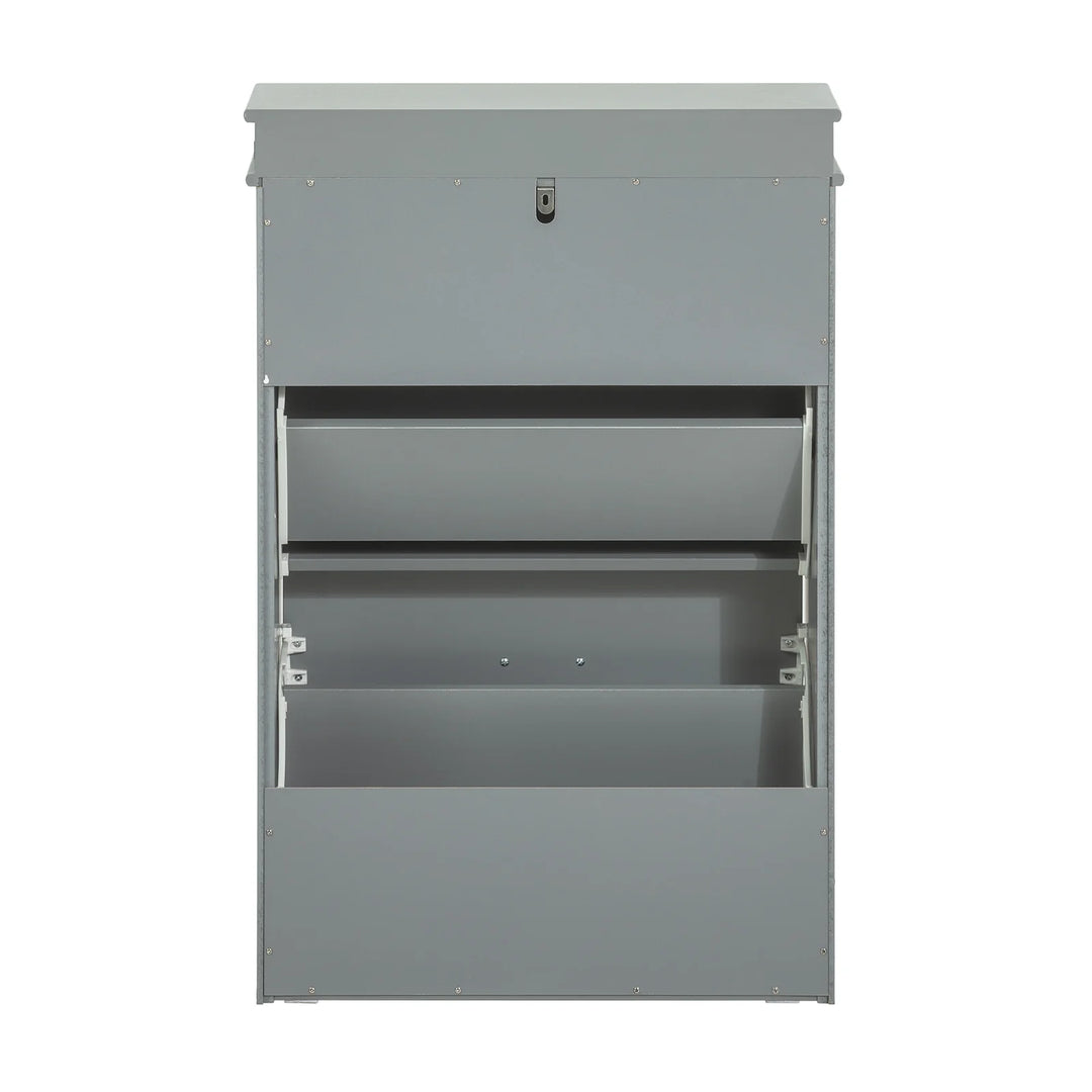 Slankt og elegant skoskab, B53 x D24 x H82 cm, grå