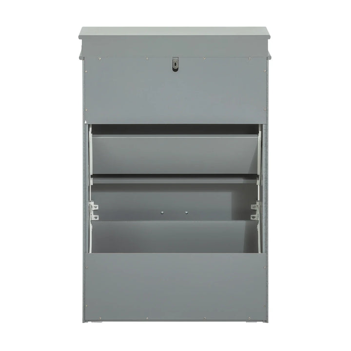 Slankt og elegant skoskab, B53 x D24 x H82 cm, grå