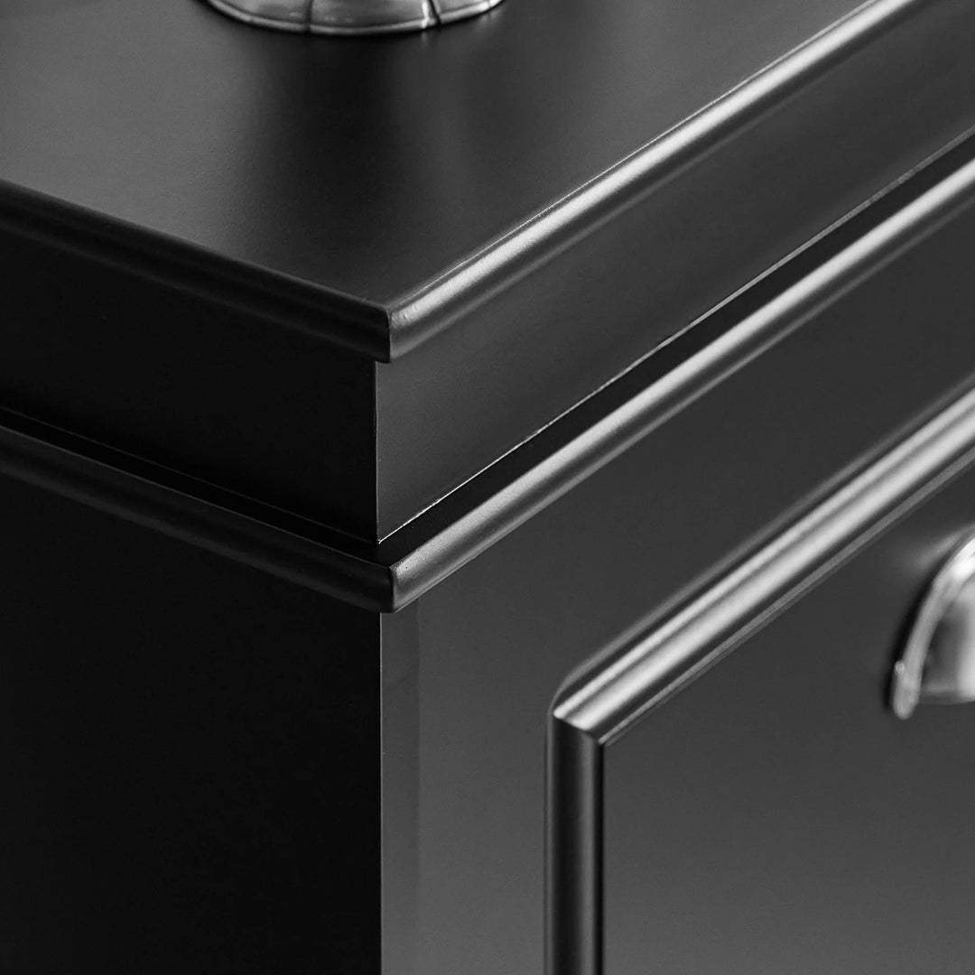 Moderne og elegant skoskab, B105 x D24 x H82 cm, sort