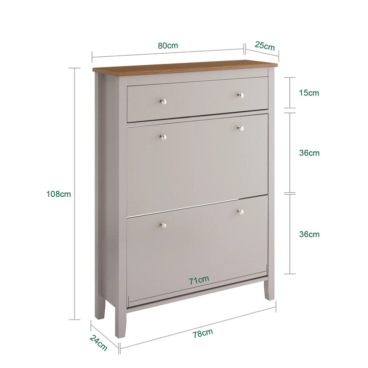 Genialt pladsbesparende: slankt skoskab til gangen – kun 24 cm dybt, B80xD25xH108 cm, lysbrun