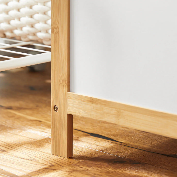 Stilsikker vasketøjskurv i bæredygtigt bambustræ, 30 x 50 x 60 cm