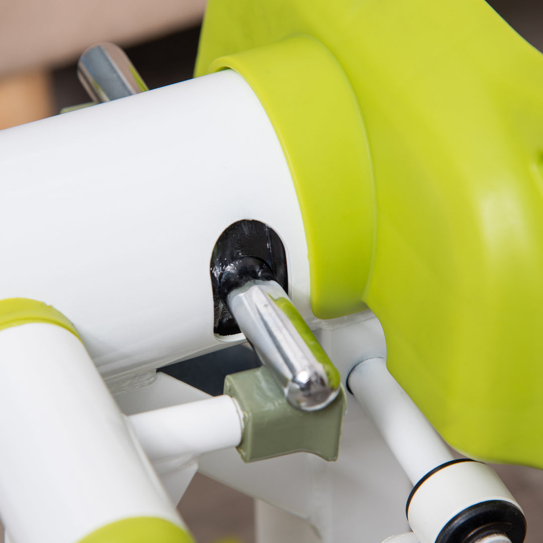 Mini stepper, bærbar, skridsikker, hydraulisk cylinder, lcd-skærm, metal/abs, 48x34x21 cm, hvid/gul