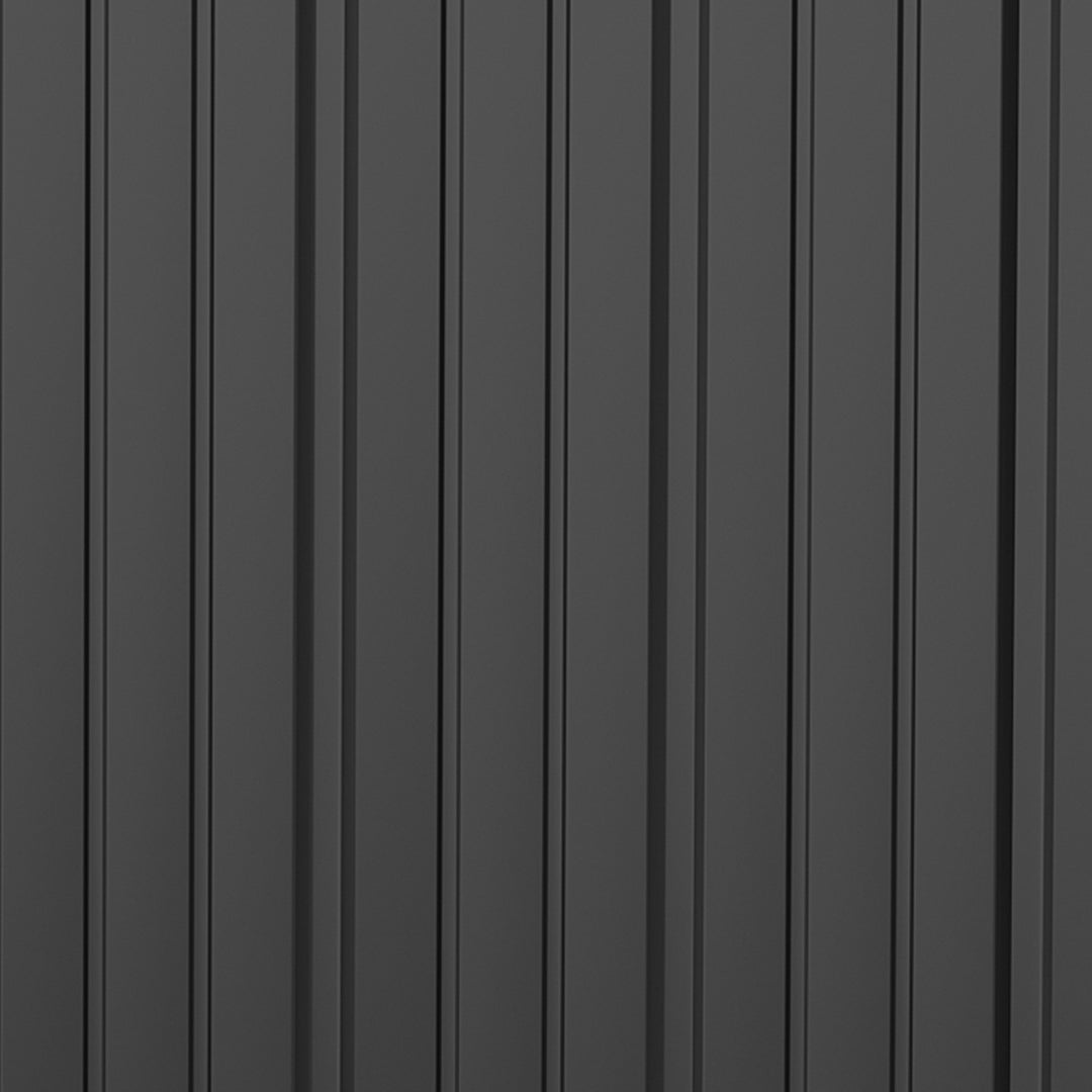 Haveskur, redskabsskur med låsbar dør, vejrbestandig og hylder, 161,5 cm x 94,5 cm x 196 cm, sort