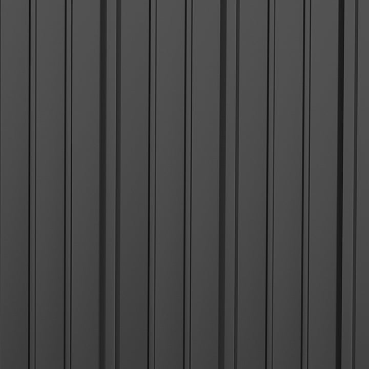 Haveskur, redskabsskur med låsbar dør, vejrbestandig og hylder, 161,5 cm x 94,5 cm x 196 cm, sort