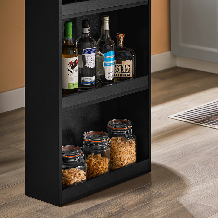 Elegant og pladsbesparende barbord i sort (112 x 57 x 106 cm)