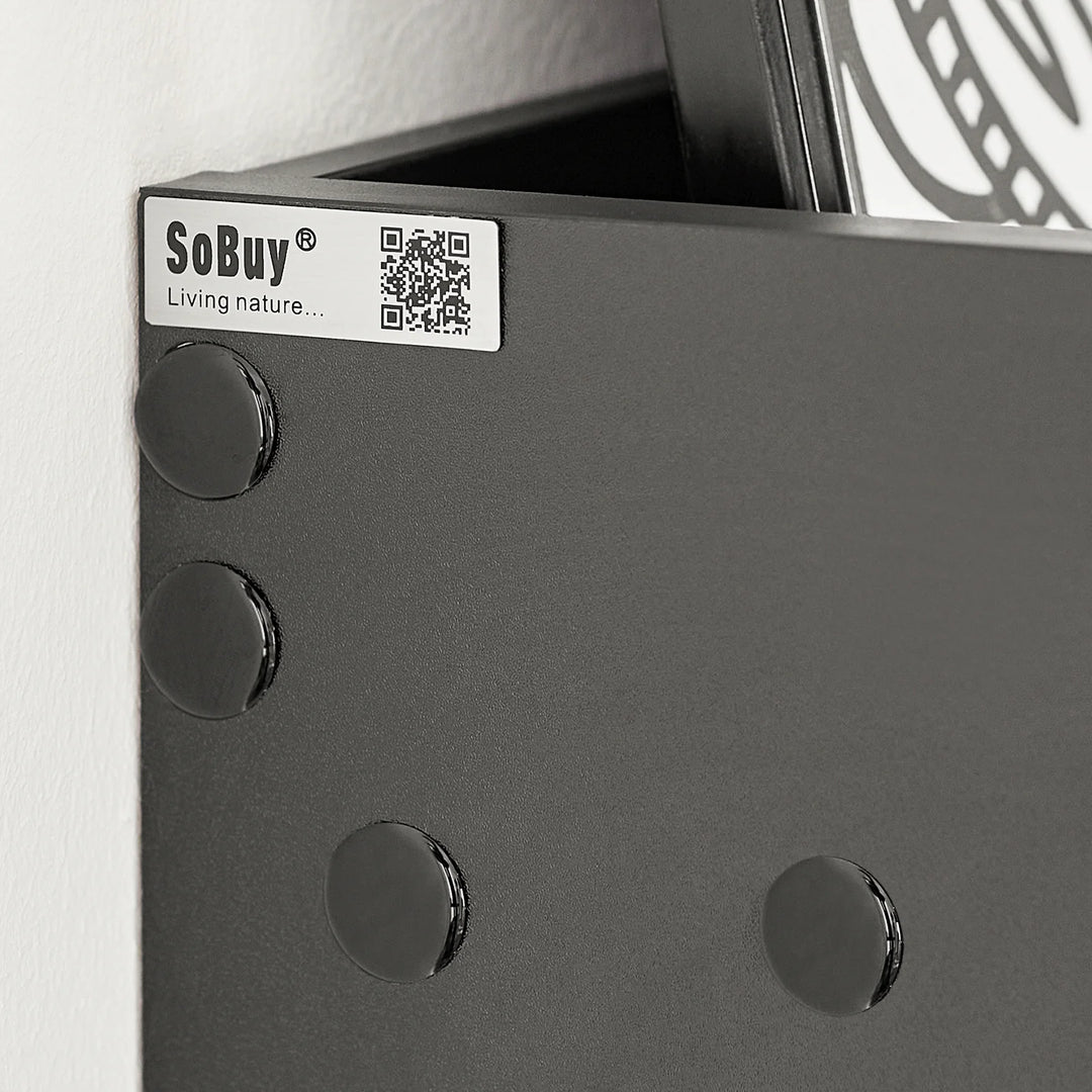 Udnyt pladsen optimalt med dette pladsbesparende skrivebord i sort (B64 x D58 x H82 cm)