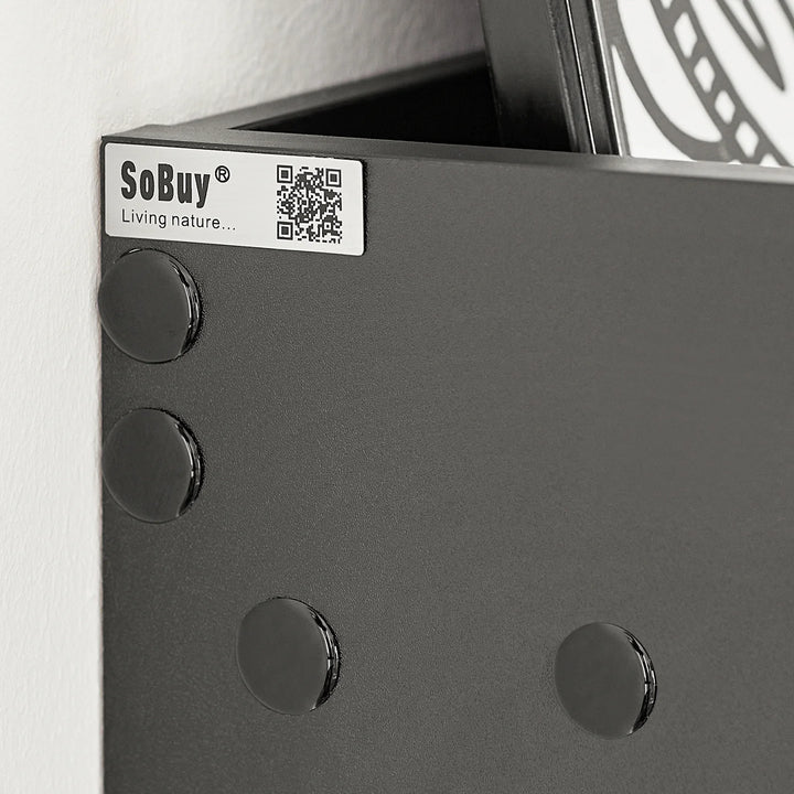 Udnyt pladsen optimalt med dette pladsbesparende skrivebord i sort (B64 x D58 x H82 cm)