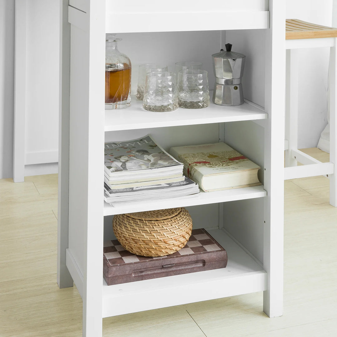 Barbord i skandi-stil, L120 x B55 x H90 cm, hvid