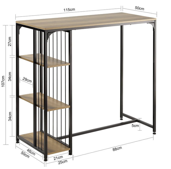 Bring ro i hjemmet med dette elegante barbord (B115 x D50 x H107 cm)