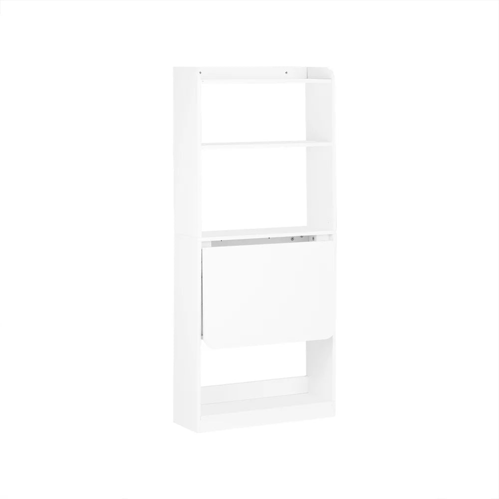 Innovativt  multifunktionsbord / skrivebord, pladsbesparende, L64xB20xH145 cm, hvid