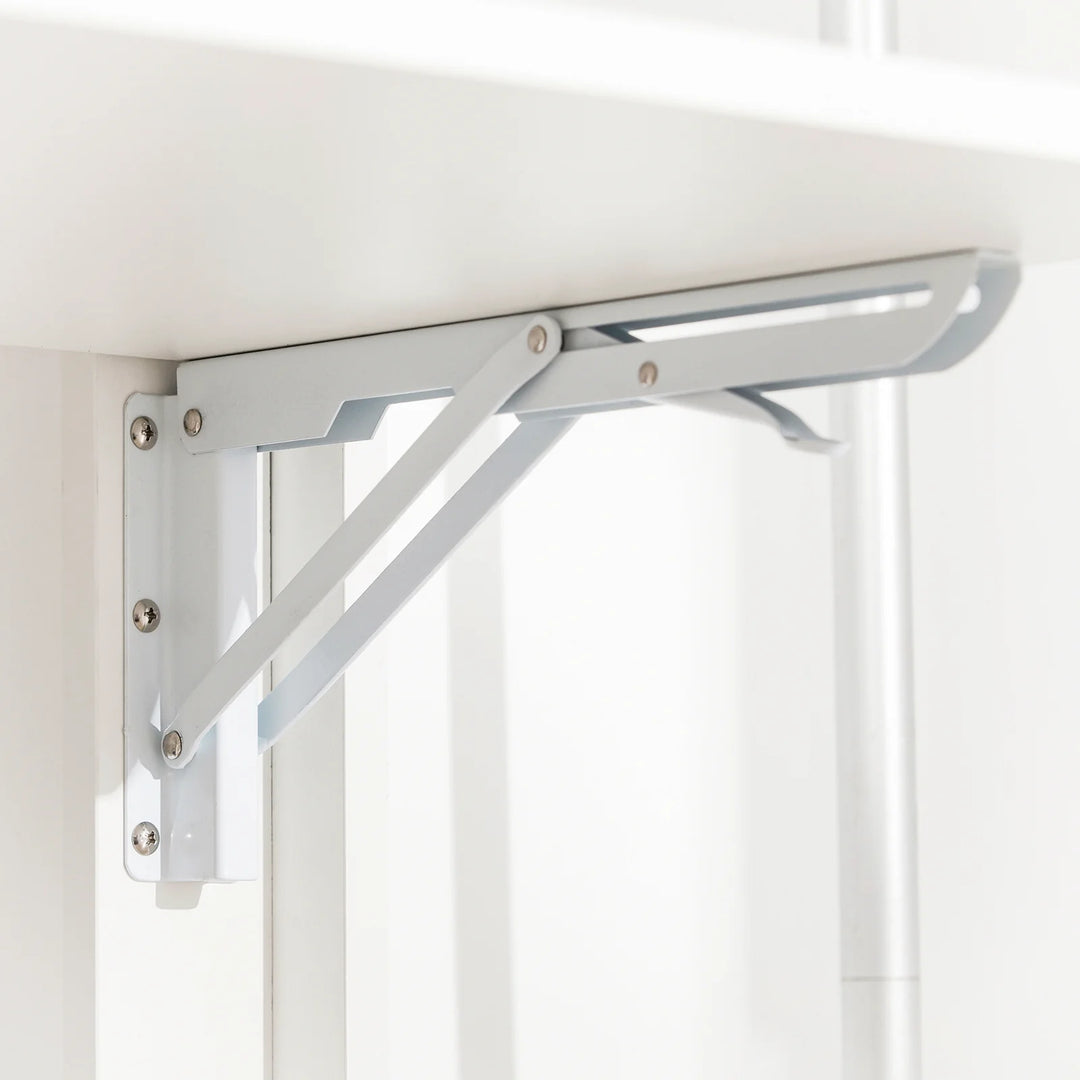 Vægmonteret foldebord / skrivebord, pladsbesparende, skandi-look, B64 x D58 x H82 cm, hvid