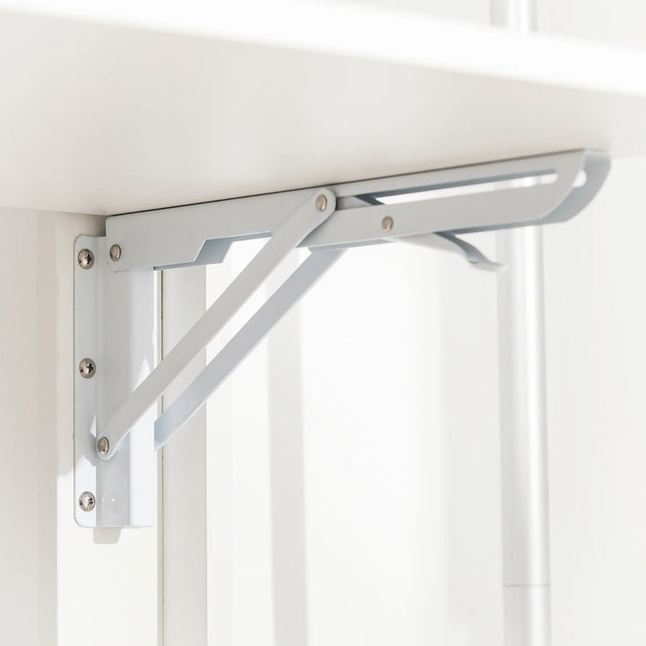 Vægmonteret foldebord / skrivebord, pladsbesparende, skandi-look, B64 x D58 x H82 cm, hvid