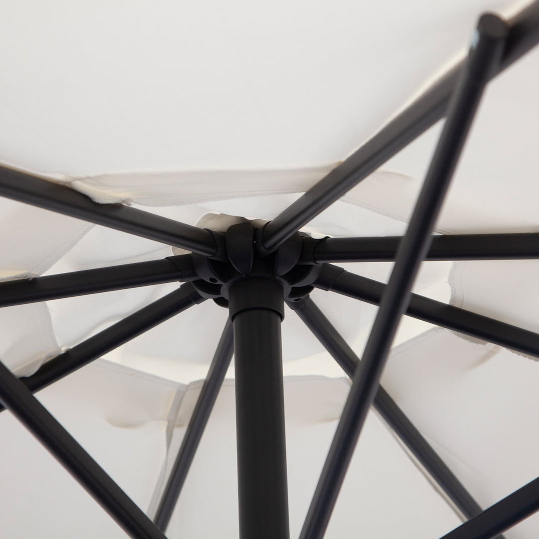 Parasol med håndsving vejrbestandig 3 mx 3 mx 2,5 m stål polyester
