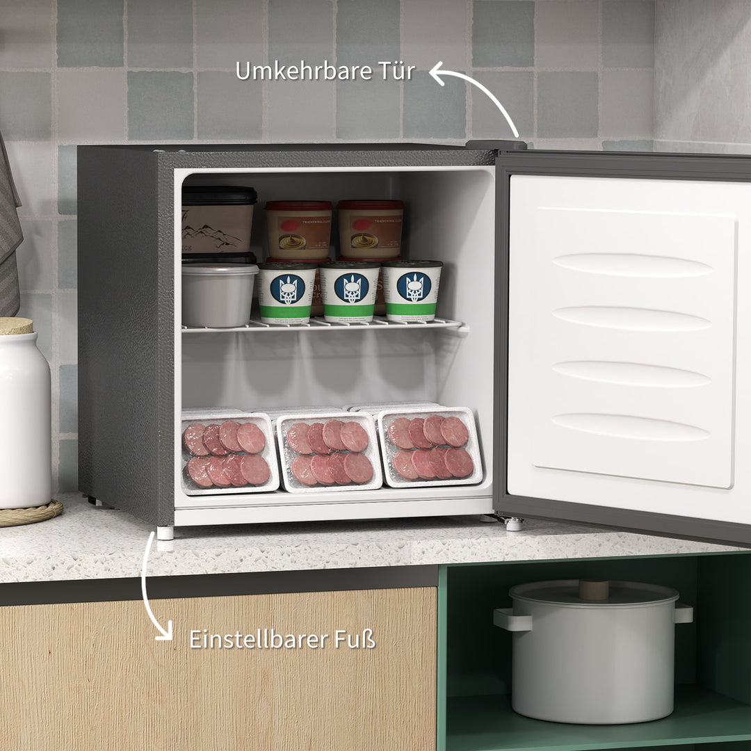 Minifryser 35 l fryseboks elektrisk fritstående 161w minifryser 47 x 44,2 x 48,8 cm grå