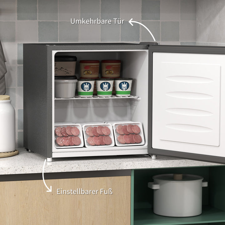 Minifryser 35 l fryseboks elektrisk fritstående 161w minifryser 47 x 44,2 x 48,8 cm grå