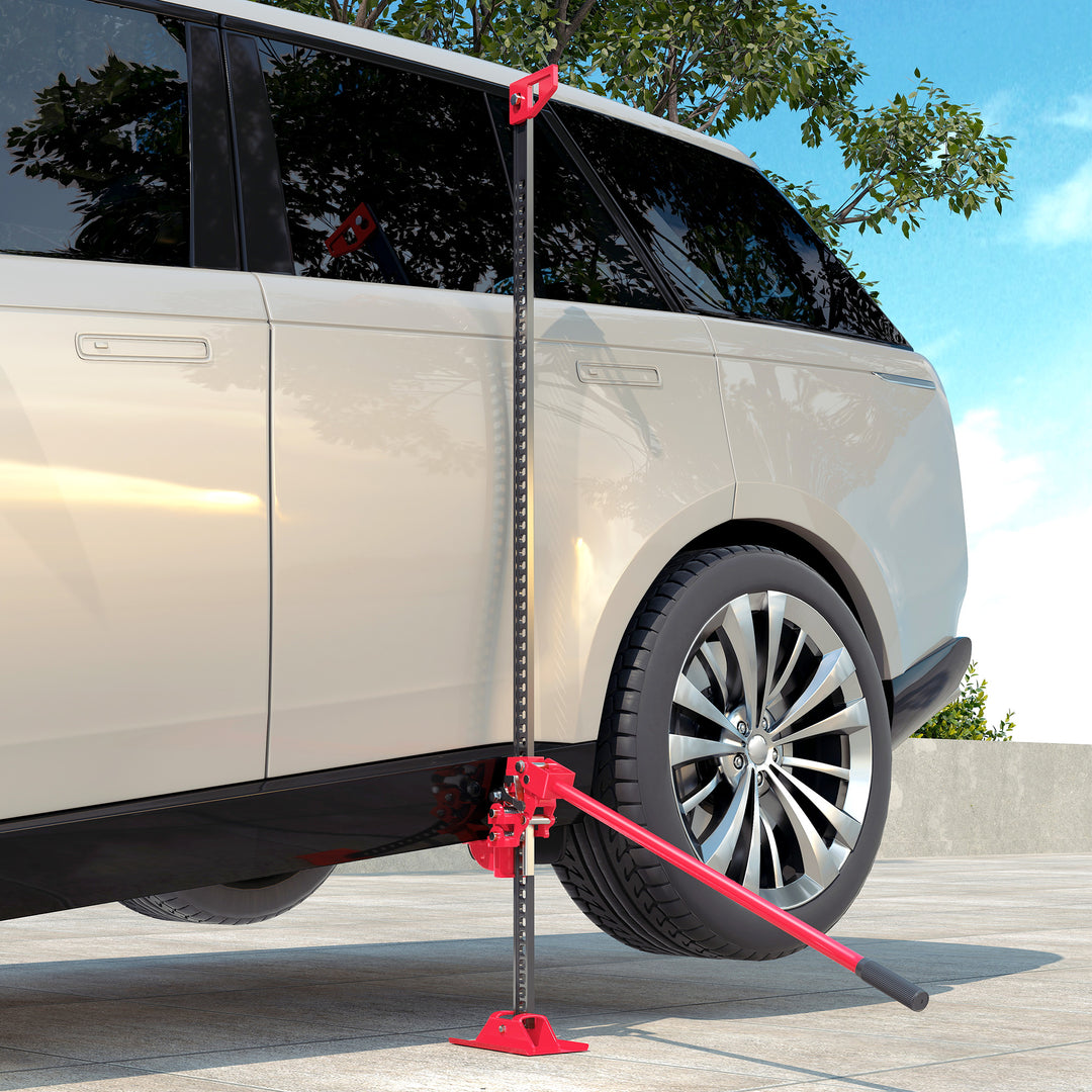 Landbrugsdonkraft bildonkraft 135 cm 3000 kg lastkapacitet offroad stockspil i stål rød+sort