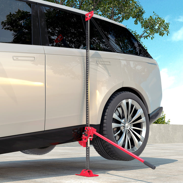 Landbrugsdonkraft bildonkraft 135 cm 3000 kg lastkapacitet offroad stockspil i stål rød+sort