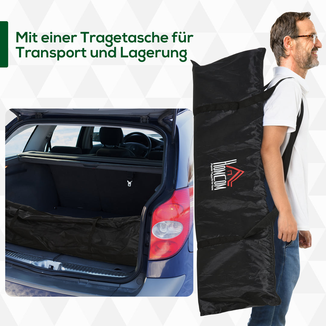 Fodboldmål sæt med 2 foldbare 183 x 90 x 90 cm fodboldmål med bæretaske vejrbestandige udendørs fodboldmål til voksne fodboldmål til have træning fritid sort