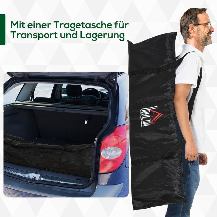 Fodboldmål sæt med 2 foldbare 183 x 90 x 90 cm fodboldmål med bæretaske vejrbestandige udendørs fodboldmål til voksne fodboldmål til have træning fritid sort