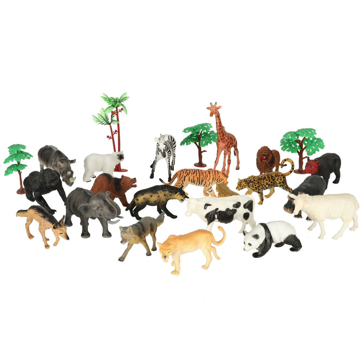 Figurer af zoologiske dyr, sæt med 59 el.