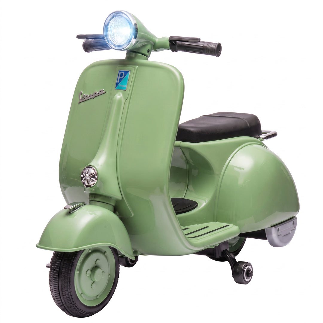 Elmotorcykel til børn VESPA 6V Elmotorcykel Lithiumbatteri Grøn