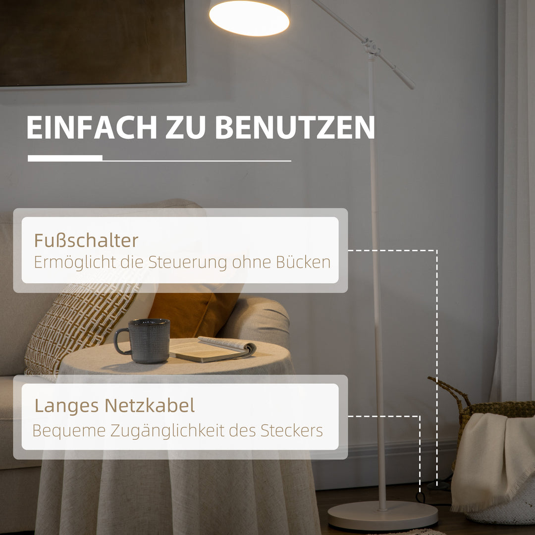 Industriel gulvlampe, højdejusterbar, med gulvkontakt; 30 m x 30 cm x 131 cm, sort