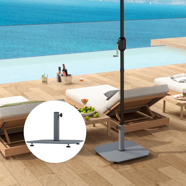 Metal parasolfod 18,5 kg parasolfod, firkantet paraplyholder til parasol 32/38/48 mm