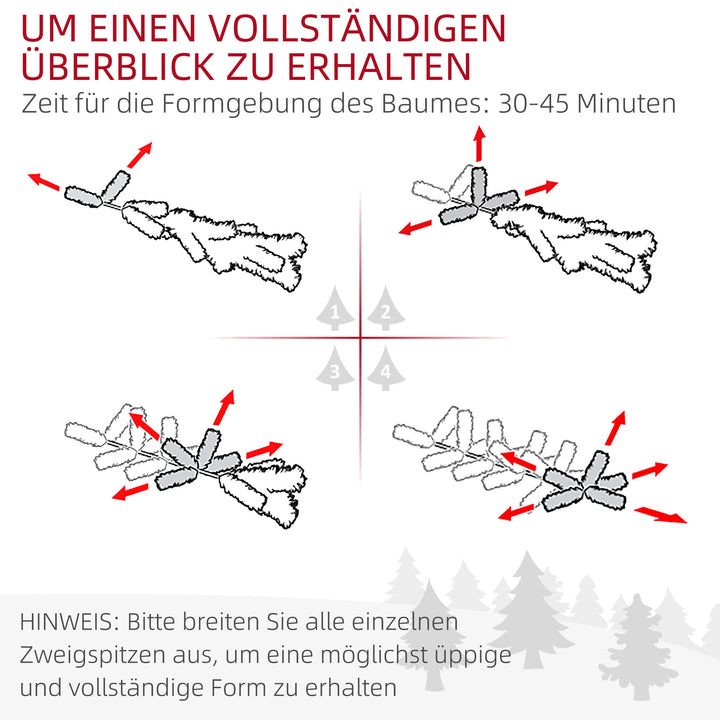 Juletræ, kunstig gran, 1,8 m høj, flammehæmmende, robust metalfod, grøn