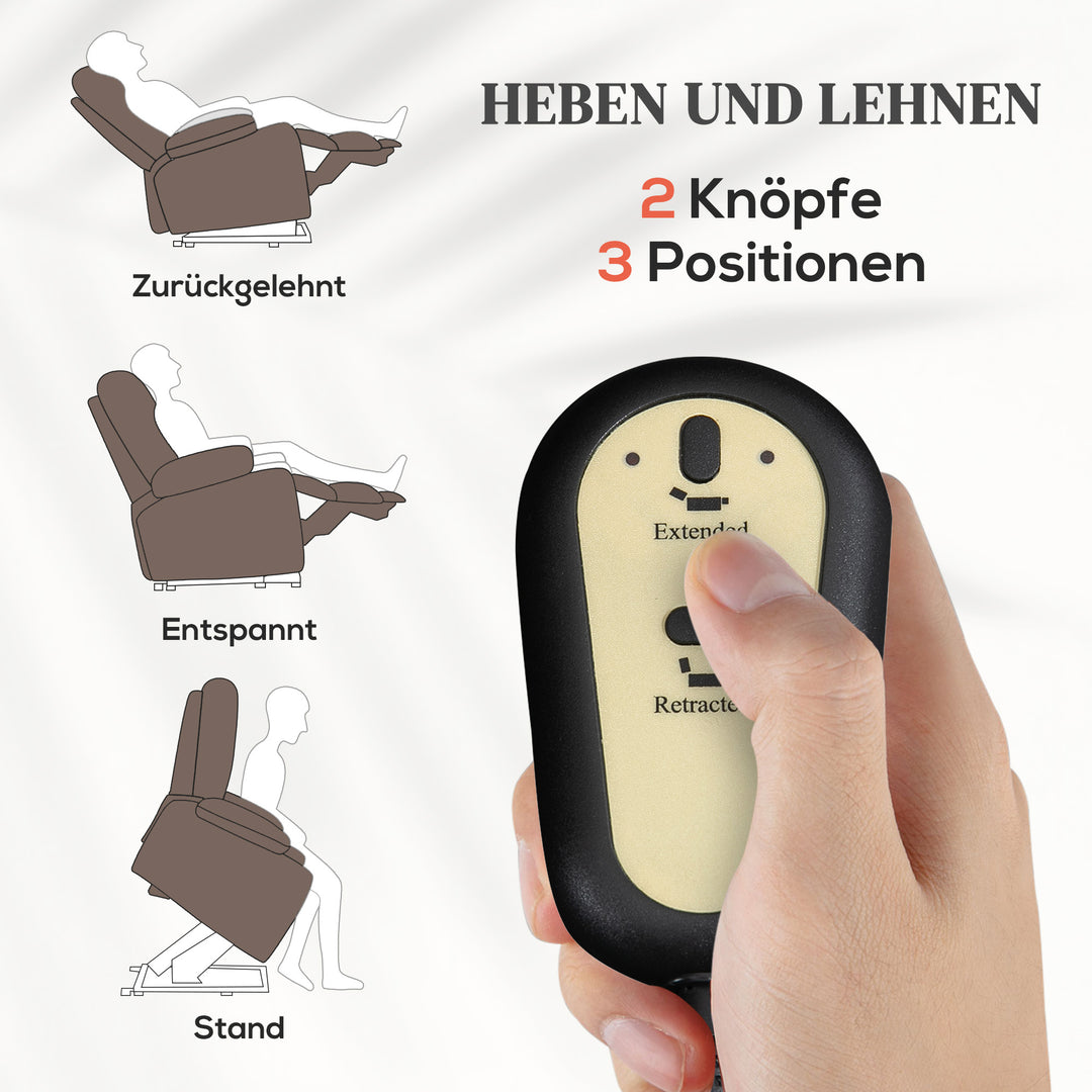 Lænestol med massagefunktion, 90x93x110cm, brun