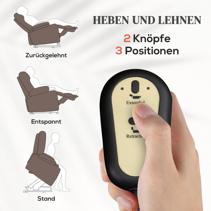 Lænestol med massagefunktion, 90x93x110cm, brun