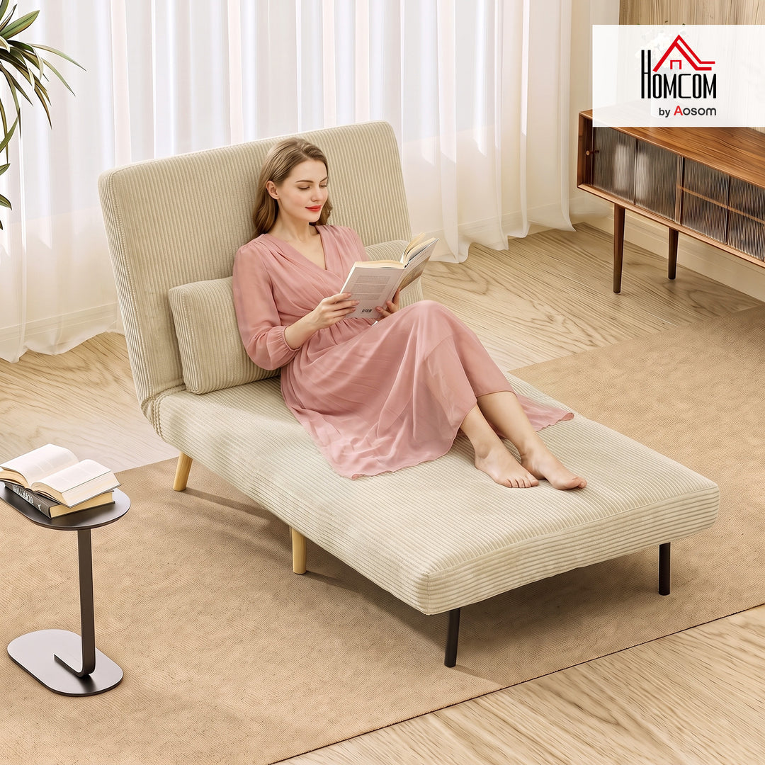 Sovestol 3 i 1 sovesofa med sengefunktion, 90x190 cm Beige