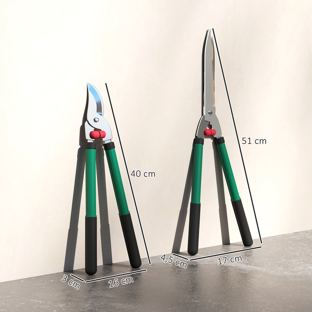 Havesakssæt 2-delt klingelængde 40 cm beskæresaks med non-stick belagte metalklinger