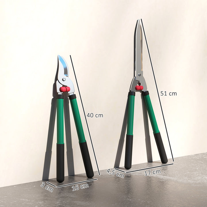 Havesakssæt 2-delt klingelængde 40 cm beskæresaks med non-stick belagte metalklinger