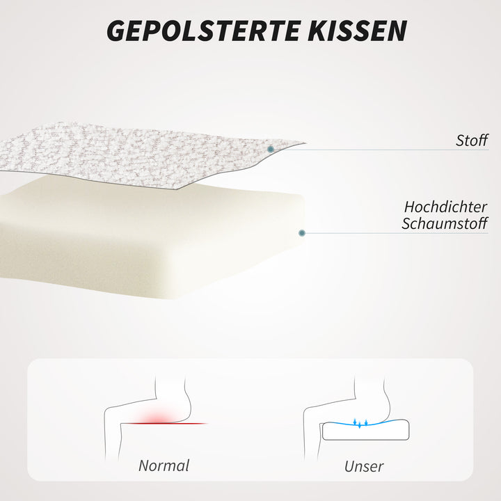 Polstret kontorstol med plysbetræk, badekardesign, rullebordsstol, stålstel, cremefarvet+sort