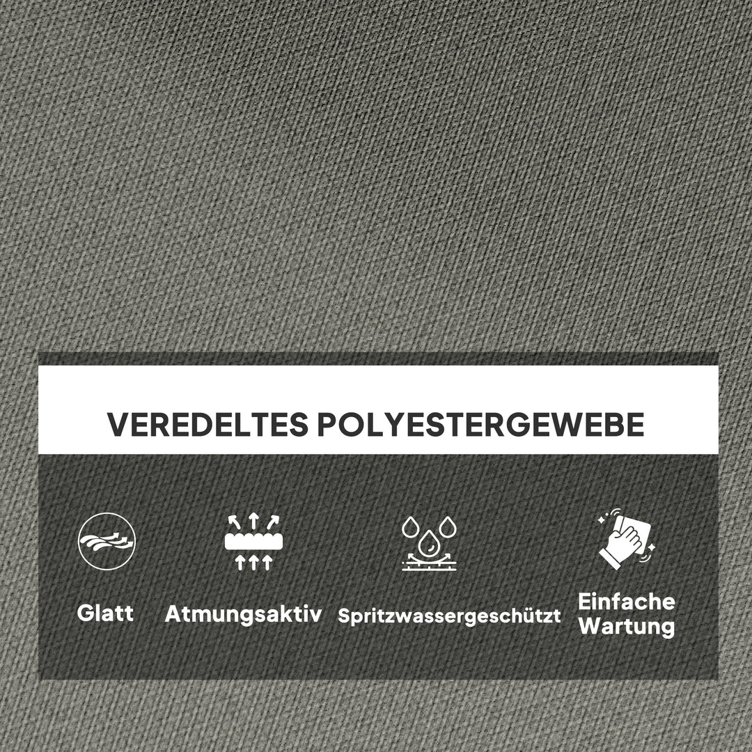 Siddehynde, udendørs siddehynde til hængekurve og gyngestole, udendørs hynde, grå