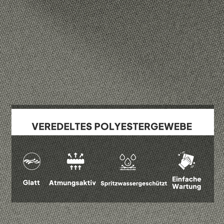 Siddehynde, udendørs siddehynde til hængekurve og gyngestole, udendørs hynde, grå