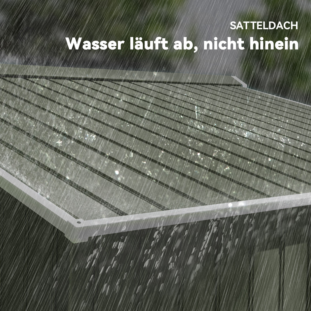 Redskabsskur med skydedøre 2,77 x 1,95 x 1,92 cm metal lysegrøn