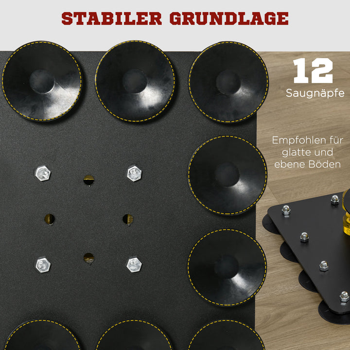 Boksestativ, to speedballs, roterende boksestang, sparkpude, højdejusterbar, stål, 107 x 36 x 140-205 cm