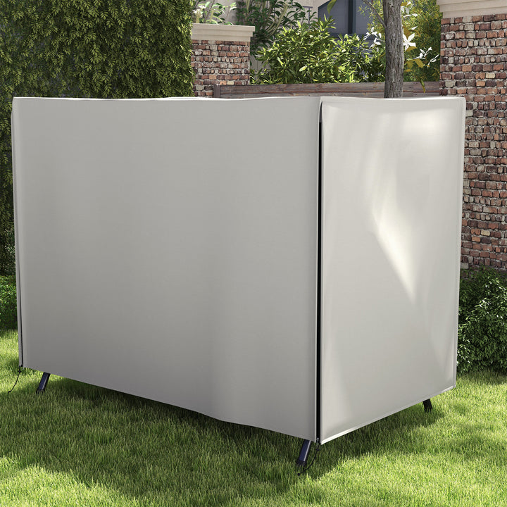Beskyttelsesovertræk til havegynge, rivefast, vejrbestandig, tex-lock-system, 205 x 124 x 164 cm, grå